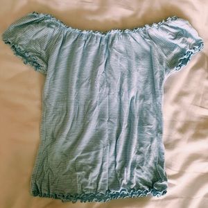 off the shoulder striped top